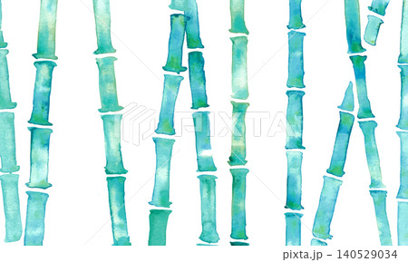 水彩風の竹背景イラスト|涼しげな和風夏デザイン 水彩風の竹背景イラスト|涼しげな和風夏デザイン 140529034