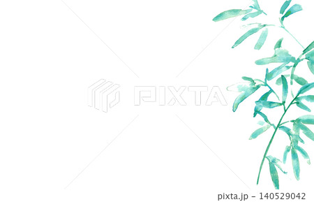 水彩風の竹背景イラスト|涼しげな和風夏デザイン 水彩風の竹背景イラスト|涼しげな和風夏デザイン 140529042
