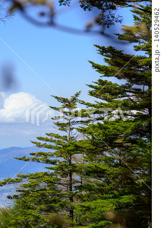 高原から見下ろす山並みと青空 高原から見下ろす山並みと青空 140529462