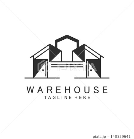 Warehouse modern storage logo business industry illustration design Warehouse modern storage logo business industry illustration design 140529641