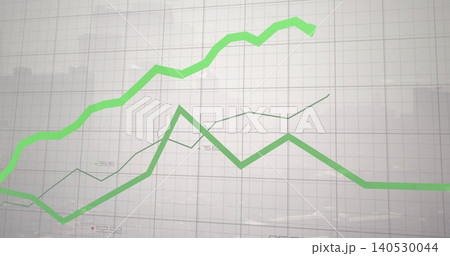Showing thick bright green zigzag line centered on glass panel, with grid numeric labels glare Showing thick bright green zigzag line centered on glass panel, with grid numeric labels glare 140530044