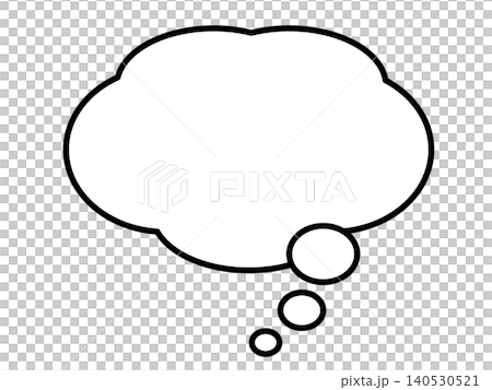 Vector illustration of a thought bubble representing inner thoughts and imagination; cloud-shaped thought bubble material. Vector illustration of a thought bubble representing inner thoughts and imagination; cloud-shaped thought bubble material. 140530521