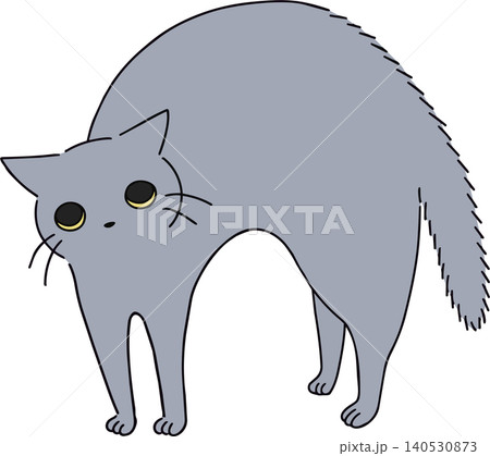 やんのかステップをする灰色の猫 やんのかステップをする灰色の猫 140530873