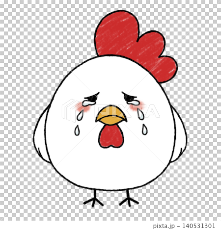 A cute chicken crying with tears streaming down its face | A sad, hand-drawn style illustration A cute chicken crying with tears streaming down its face | A sad, hand-drawn style illustration 140531301