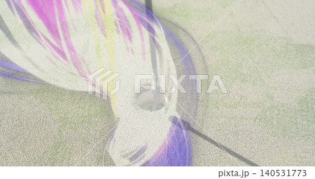 Displaying golf cup with flag on putting green, showing ball near cup, putter shadow, anime overlay Displaying golf cup with flag on putting green, showing ball near cup, putter shadow, anime overlay 140531773