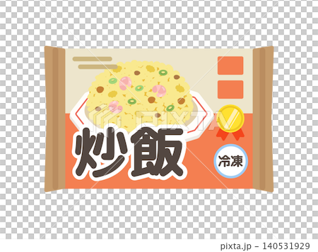 Frozen fried rice illustration Frozen fried rice illustration 140531929