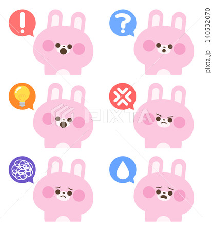 吹き出しとうさぎのまとめ 吹き出しとうさぎのまとめ 140532070