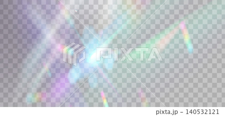 Prism light leak effect with rainbow flare Prism light leak effect with rainbow flare 140532121