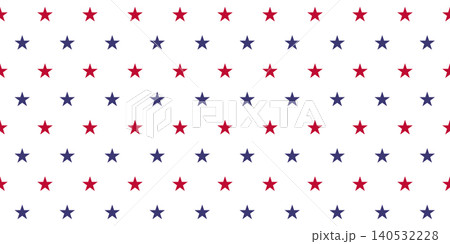 Seamless pattern with red and blue stars arranged on transparent background for USA patriotic holidays. Ideal for festive fabric, textile, or wrapping paper. Vector Seamless pattern with red and blue stars arranged on transparent background for USA patriotic holidays. Ideal for festive fabric, textile, or wrapping paper. Vector 140532228