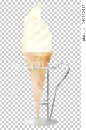Watercolor-style vector soft serve ice cream Watercolor-style vector soft serve ice cream 140532413