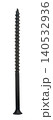 Construction screw close-up on a white isolated background 140532936