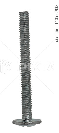 Construction screw close-up on a white isolated background Construction screw close-up on a white isolated background 140532938