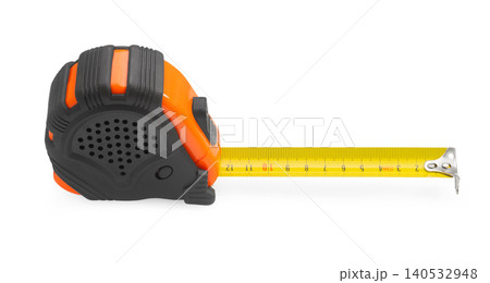 Construction tape measure clipping path isolated on white background 140532948