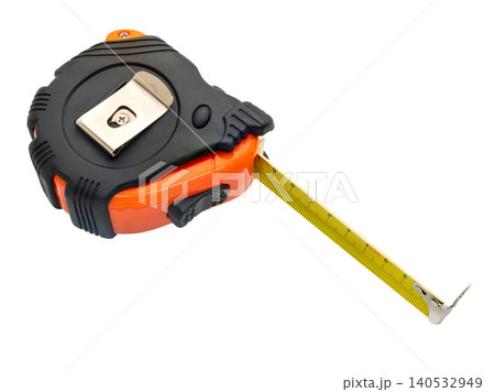 Construction tape measure clipping path isolated on white background 140532949