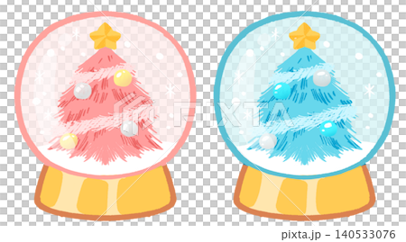 クリスマスツリーのスノードーム クリスマスツリーのスノードーム 140533076