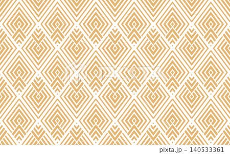 Abstract geometric pattern. A seamless vector background. White and golden ornament. Graphic modern pattern. Simple lattice graphic design Abstract geometric pattern. A seamless vector background. White and golden ornament. Graphic modern pattern. Simple lattice graphic design 140533361