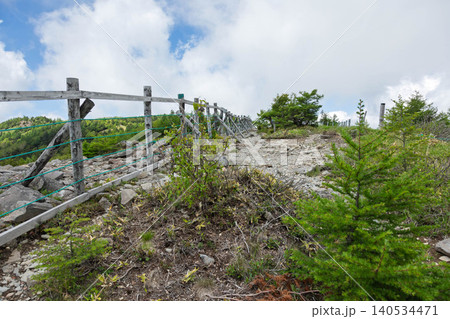 三方コマクサ園の保護柵 長野県東御市 三方コマクサ園の保護柵 長野県東御市 140534471