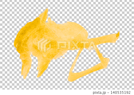 yellow brush isolated on transparent background yellow watercolor yellow brush isolated on transparent background yellow watercolor 140535192