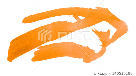 orange brush isolated on transparent background orange watercolor orange brush isolated on transparent background orange watercolor 140535199