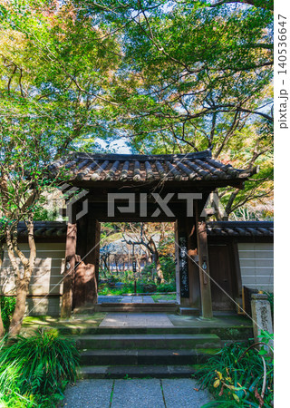 秋の鎌倉 瑞泉寺 山門 秋の鎌倉 瑞泉寺 山門 140536647