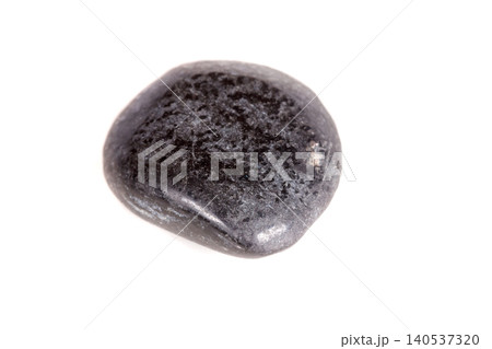 Macro mineral stone lignite on a white background 140537320