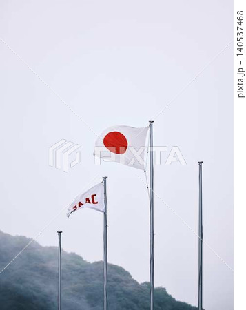 競技場の日本国旗 競技場の日本国旗 140537468