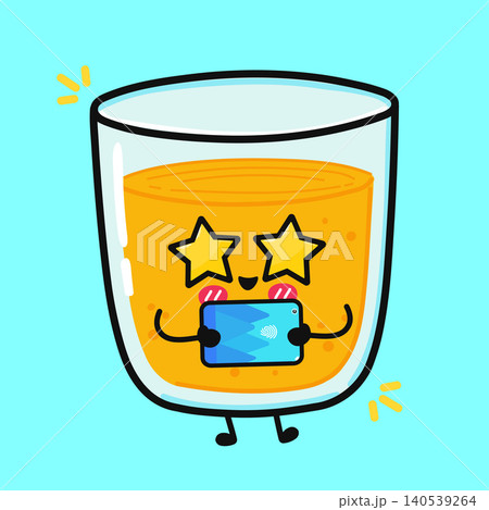 Cute orange juice smartphone character Cute orange juice smartphone character 140539264