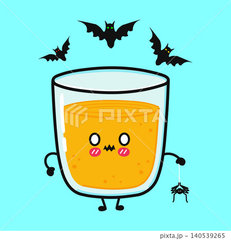 Cute Halloween orange juice character 140539265