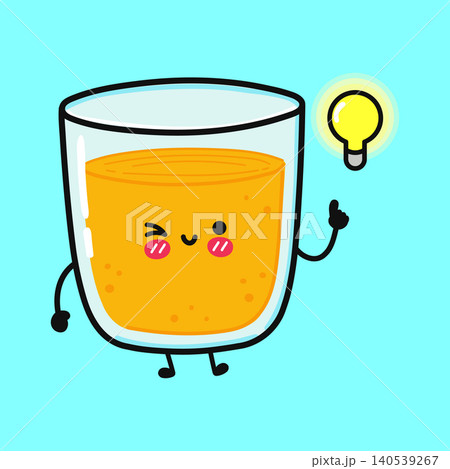 Cute orange juice idea character Cute orange juice idea character 140539267