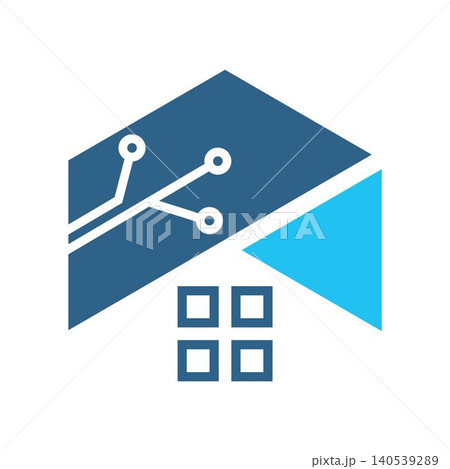 Smart Home Security Logo Design Illustration 140539289