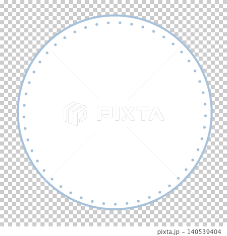 A stylish and refreshing light blue circular frame illustration with a polka dot pattern. A stylish and refreshing light blue circular frame illustration with a polka dot pattern. 140539404
