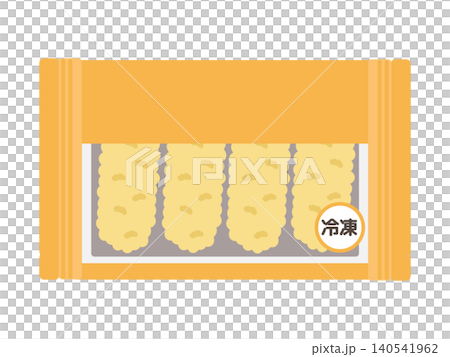 袋に入った冷凍エビフライ イラスト 袋に入った冷凍エビフライ イラスト 140541962