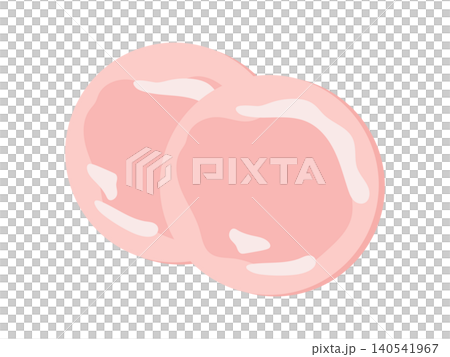 Two slices of ham (illustration) Two slices of ham (illustration) 140541967