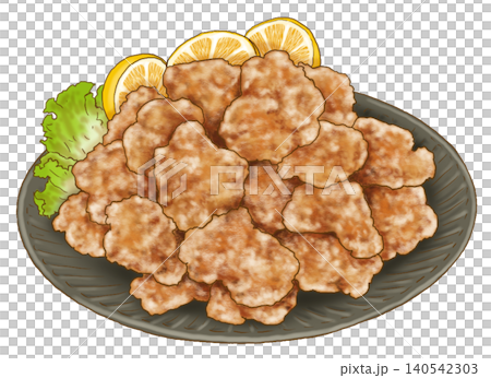 カジュアルイラスト／山盛り唐揚げ 140542303