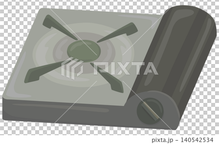 シンプルなカセットコンロのイラスト ベクター素材 シンプルなカセットコンロのイラスト ベクター素材 140542534