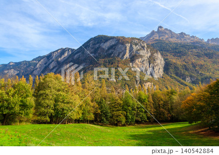 Scenic autumn view of picturesque Swiss Alps in Switzerland Scenic autumn view of picturesque Swiss Alps in Switzerland 140542884