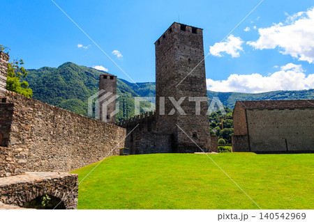 Castelgrande castle in Bellinzona, Switzerland. Unesco World Heritage Castelgrande castle in Bellinzona, Switzerland. Unesco World Heritage 140542969