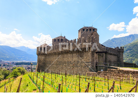 Montebello Castle in Bellinzona, Switzerland. UNESCO World Heritage Site Montebello Castle in Bellinzona, Switzerland. UNESCO World Heritage Site 140542970