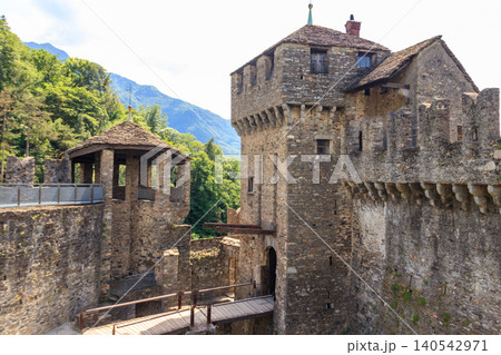 Montebello Castle in Bellinzona, Switzerland. UNESCO World Heritage Site Montebello Castle in Bellinzona, Switzerland. UNESCO World Heritage Site 140542971