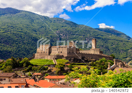 Castelgrande castle in Bellinzona, Switzerland. Unesco World Heritage Castelgrande castle in Bellinzona, Switzerland. Unesco World Heritage 140542972