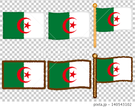Algerian flag illustration set 2 Algerian flag illustration set 2 140543102