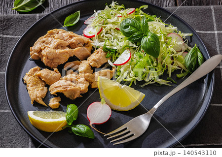 Premium Cod Liver served with salad and crackers Premium Cod Liver served with salad and crackers 140543110