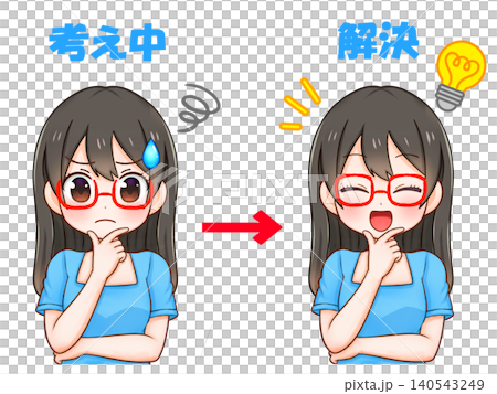女孩解決問題的插圖（3） 140543249