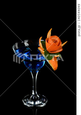 Art in orange- Martini Blue Curacao 140544049