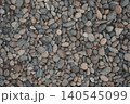 神社の玉砂利テクスチャ　アースカラーの石の背景素材 140545099