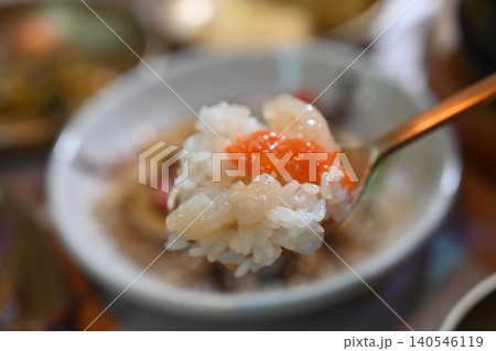 Traditional Korean Soy Sauce Marinated Raw Crab with White Rice Traditional Korean Soy Sauce Marinated Raw Crab with White Rice 140546119