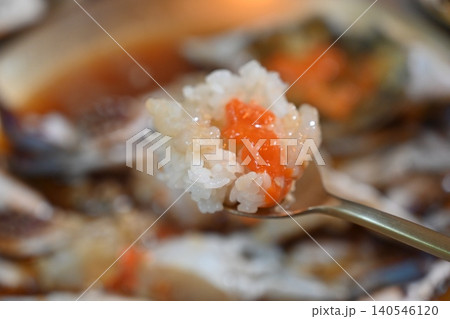Traditional Korean Soy Sauce Marinated Raw Crab with White Rice Traditional Korean Soy Sauce Marinated Raw Crab with White Rice 140546120
