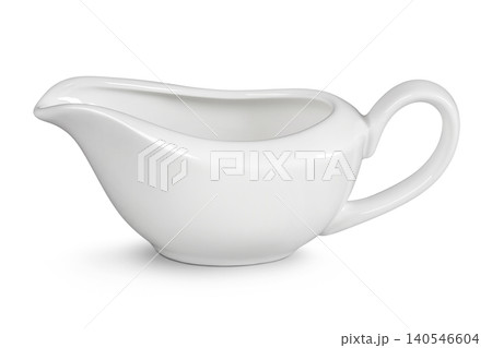 New ceramic sauce boat isolated on white background 140546604