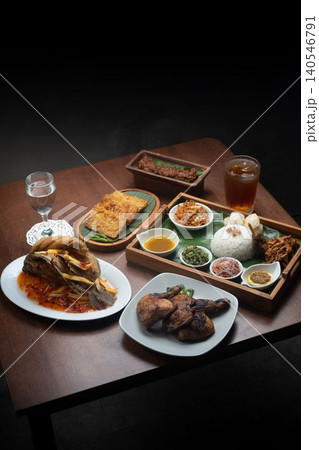 set of food on the plates set of food on the plates 140546791