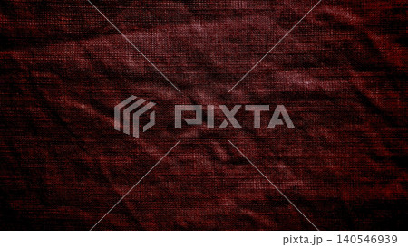 burgundy linen fabric texture shows dark maroon woven canvas background with organic creasing and moody vignettes 140546939